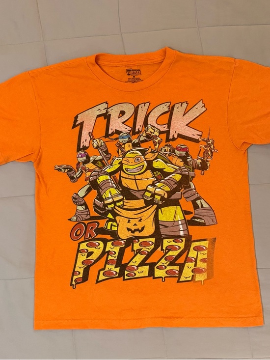 Nickelodeon Other - Teenage Mutant Ninja Turtles Orange Graphic T-Shirt sz M Trick or Pizza 🐢🍕🤙 I